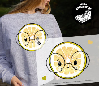 Onkel Bo's Bügelbilder - DIN A4 - Zitrus Fruits - Pampelmuse - Brille - BIG