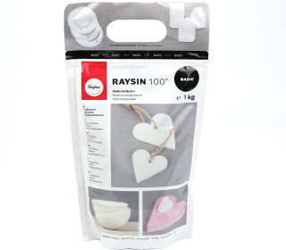 1Kg Weißes Gießpulver - Lufthärtend - Geruchlos -  Lebensmittelneutral - Raysin 100 - Rayher