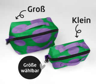 DIY-Nähset - Kosmetiktasche - Binz - Lucky DOTS - Lila/Grün - anlukaa - GRÖSSENAUSWAHL - abby and amy