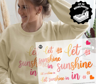Onkel Bo's Bügelbilder - DIN A4 - Let Sunshine In - Stickoptik - BIG