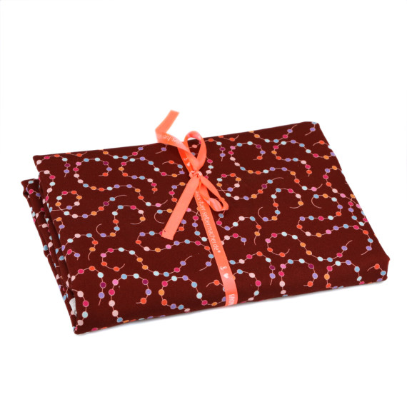 1,5m Zuschnitt - Bio-Canvas - Feste Baumwolle - Fairy Lights - Christmas 2024 - Bordeaux - Hamburger Liebe