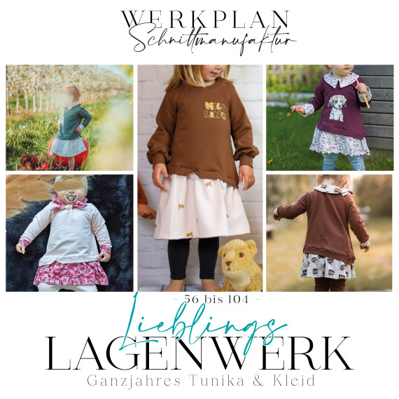 LIEBLINGS LAGENWERK | 56 BIS 104 | TUNIKA & KLEID | A4 & A0