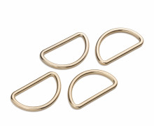 4 Halbrundringe - D-Ringe - 30mm - Prym - New Gold