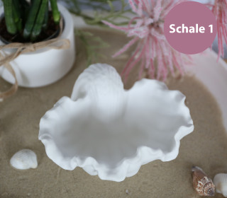 Silikon -  Gießform - Muschelschale - Dekoschale - Kerzenschale - Schale 1 - vielfältig nutzbar