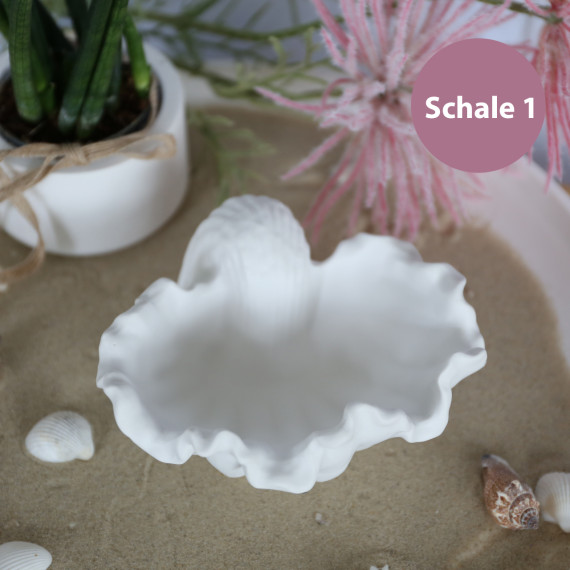 Silikon -  Gießform - Muschelschale - Dekoschale - Kerzenschale - Schale 1 - vielfältig nutzbar