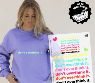 Onkel Bo's Bügelbilder - DIN A4 - Don't Overthink It - BIG