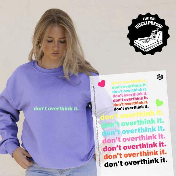 Onkel Bo's Bügelbilder - DIN A4 - Don't Overthink It - BIG