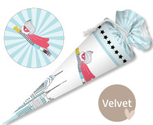DIY-Nähset Schultüte - GESCHWISTERTÜTE - Starke Jungs - Velvet - abby and amy