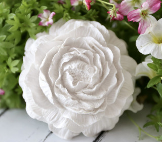 Silikon - Gießform - schöne Blüte - Dekoblüte - aufgeblühte Blüte - vielfältig nutzbar