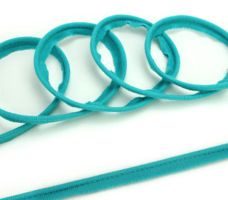 1 Meter elastisches Paspelband/Biesenband - Matt - Türkis