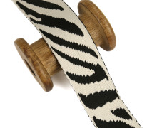 1 Meter Gurtband - 38mm - Zebra - Schwarz/Weiß