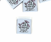1 Label - FLOWER love - Blumen - Hellblau - EMJO-DESIGN