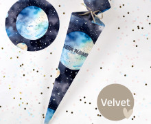 DIY-Nähset Schultüte - Moon Explorer - Velvet - zum selber Nähen