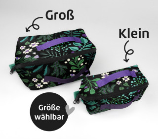 DIY-Nähset - Kosmetiktasche - Binz - Botanical Herbs - Hamburger Liebe - GRÖSSENAUSWAHL - abby and amy