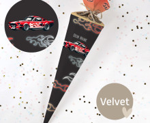 DIY-Nähset Schultüte - Feuerauto - Velvet - zum selber Nähen