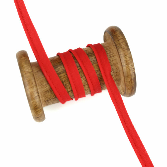 1 Meter Paspelband - Baumwolle - 8mm - Uni - Rot