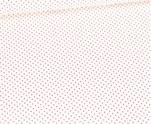 Baumwolle - Webware - Popelin - Bedruckt - Mini-Pünktchen - Symmetrisch - Weiß