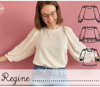 Regine Bluse mit Puffärmel in Gr. 34-50