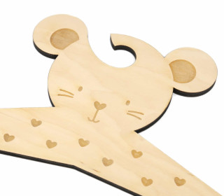 Kinderkleiderbügel - Maus - Herzen - NIKIKO