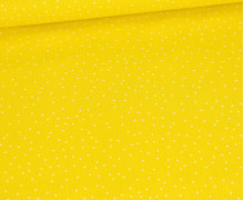 Baumwolle - Webware - Popelin - Bedruckt - Pünktchen - Unregelmäßig - Gelb