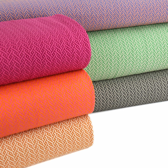 Bio-Elastic Minijacquard Jersey - 3D - Connect Knit - Evermore - Hamburger Liebe - Orange/Pink