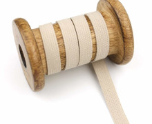 2 Meter Gummiband - Zugeschnitten -  Uni - 10mm - Sand