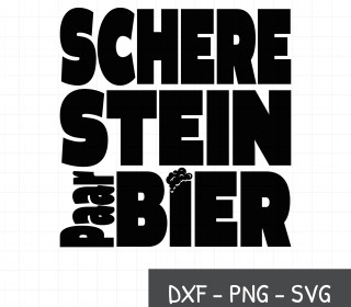 Schere Stein Paar Bier - Plotterdatei by Sandra Bredtmann
