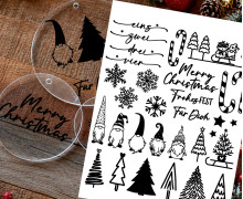 Rub-On Sticker - Weihnachtliche Gnome - perfekt für Acrylplatten - Tante Henni Rubon - vielfältig nutzbar