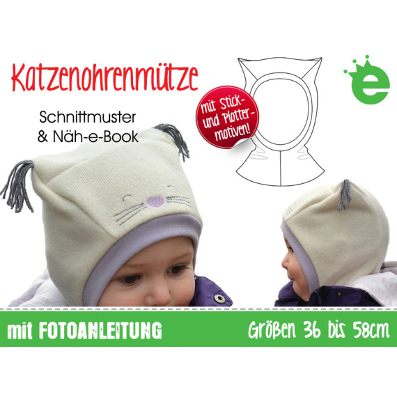 Ebook - Katzenohrenmütze: Schalmütze Gr. 36-58