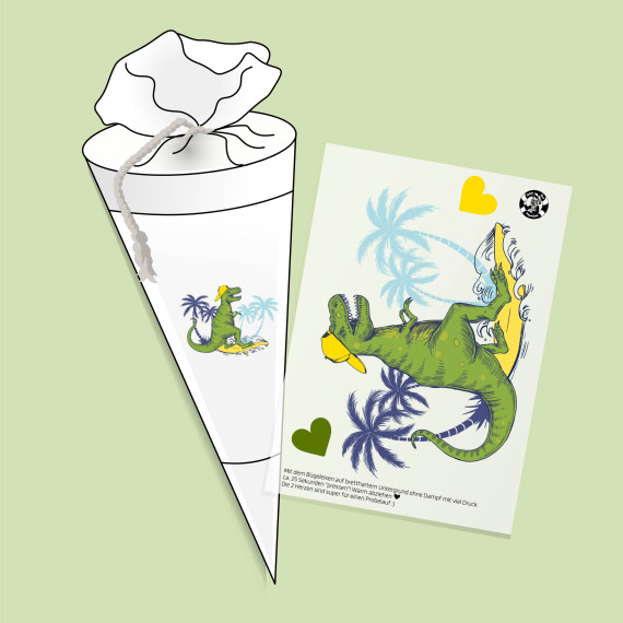 Onkel Bo's Bügelbilder - DIN A5 - Cooler Dino
