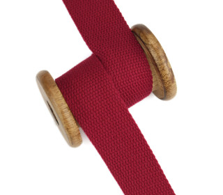 1m Weiches Gurtband - Uni - 30mm - Bordeaux