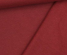 French Terry - Sweat - Leicht Geraut - Uni - Weinrot