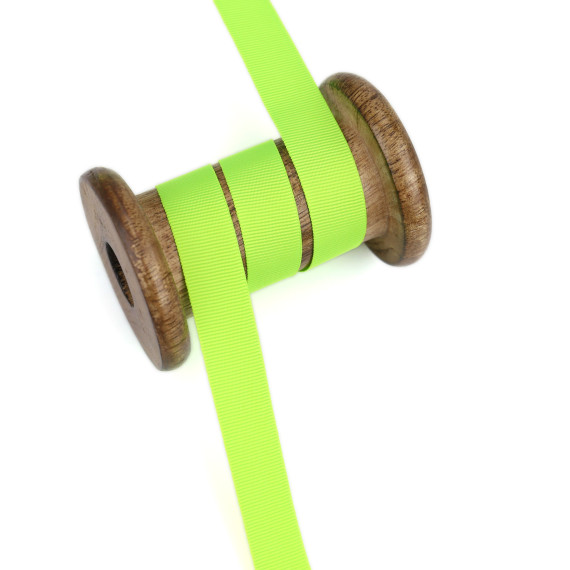 1m Ripsband - Schleifenband - Zierband - 16mm - Uni - Neongrün
