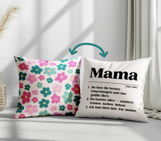 Genähtes Kissen inkl. Inlet - Mama - die Beste - Spruch - Mein Hanseherz