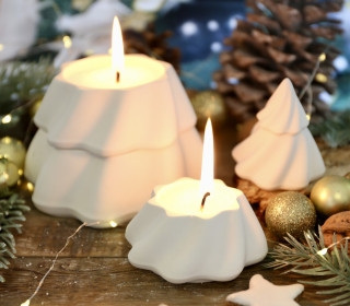 Silikon - Gießform - Mystischer Tannenbaum - 4 teilig - zum stapeln - Kerzenglas - Kerzengefäß - Set - offizieller Partner von Boowan Nicole - vielfältig nutzbar
