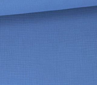 Musselin - Muslin - Double Gauze - Uni - Royalblau