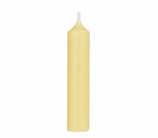 1 kleine Kerze - Kurze Stabkerze - Paraffin - 11cm - Ø 2,2cm - Gelb