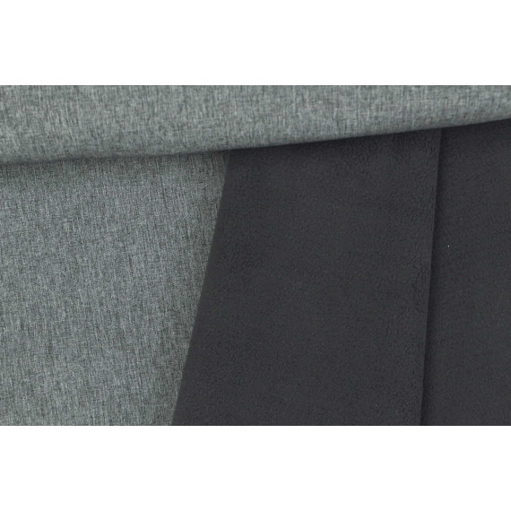 Softshell - Fleece - Uni - Melange - Dunkelgrau