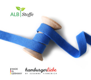 Hoodiekordel - Flachkordel - Cord Me - 20mm - Evermore - Uni - Hamburger Liebe - Royalblau