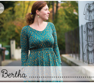 Bertha - langärmliges Kleid für Damen Gr. 32-50