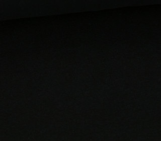 Bündchen Gretje - Glattes Bündchen - Schlauchware - Uni - Schwarz - #000