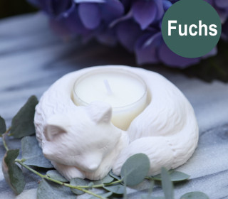 Silikon - Gießform - Tier Teelichthalter - Kleine Stumpenkerzen - Fuchs - vielfältig nutzbar