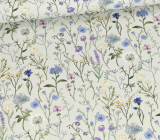 Canvas - Feste Baumwolle - Little Flowers - Pastellmint