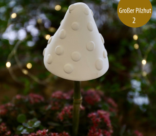 Silikon - Gießform - Pilzhüte - für Stöcker/Stäbe - Herbst - Großer Pilzhut 2 -  vielfältig nutzbar