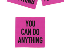 1 Super BIG Label - YOU CAN DO ANYTHING - Anlukaa - Fuchsia