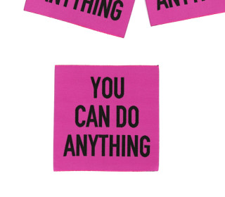 1 Super BIG Label - YOU CAN DO ANYTHING - Anlukaa - Fuchsia