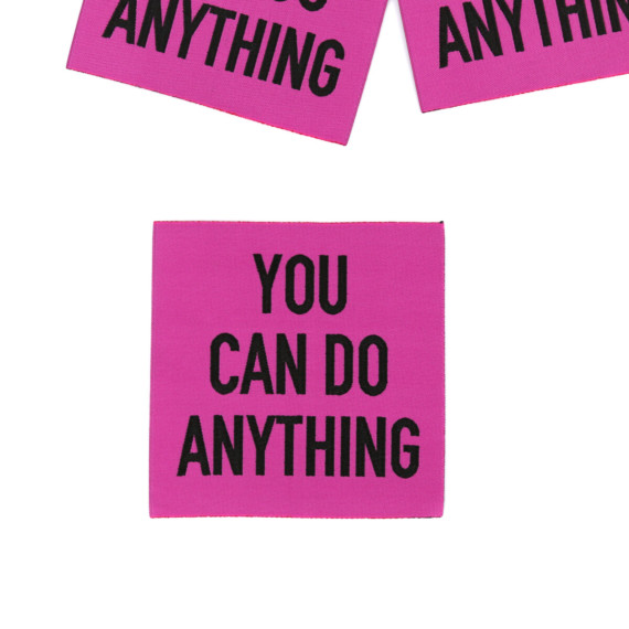 1 Super BIG Label - YOU CAN DO ANYTHING - Anlukaa - Fuchsia