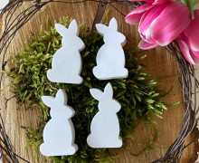 Silikon - Gießform - Mini Osterhase - sitzend - 4er Set - vielfältig nutzbar