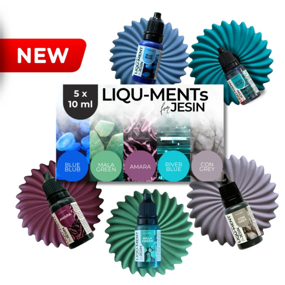 5x 10ml Liqu-Ments Set - Farbflaschen - Balance - Wasserbasiert - Colorberry