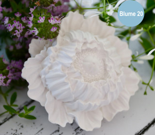 Silikon - Gießform - Blüte - Dekoblüte - halb geschlossene Blütenblätter - Blüte 20 - vielfältig nutzbar